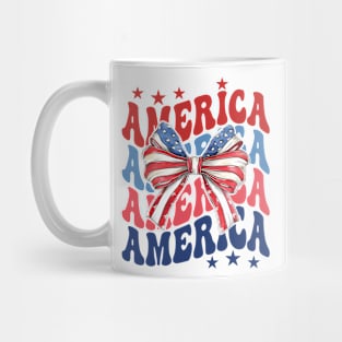 Coquette American Flag, Coquette 4th Of July, Independence Day, Fourth Of July, American Flag Mug